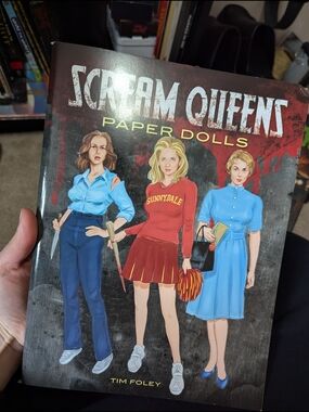 Scream Queens Paper Dolls Book - Red, Blue, Yellow Cover